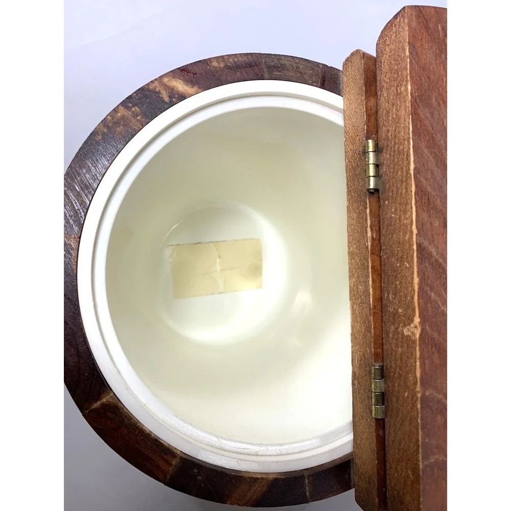 Morgan Designs Ice Bucket Brigade Vintage Wood Cocktail Flip Lid USAmade FLAW
